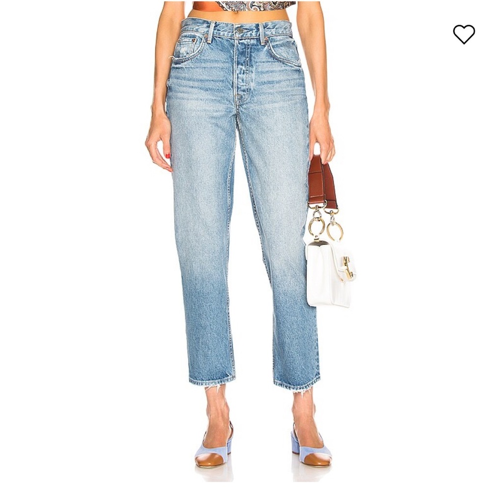 GRLFRND Helena High Rise Straight Jeans in Love Scene